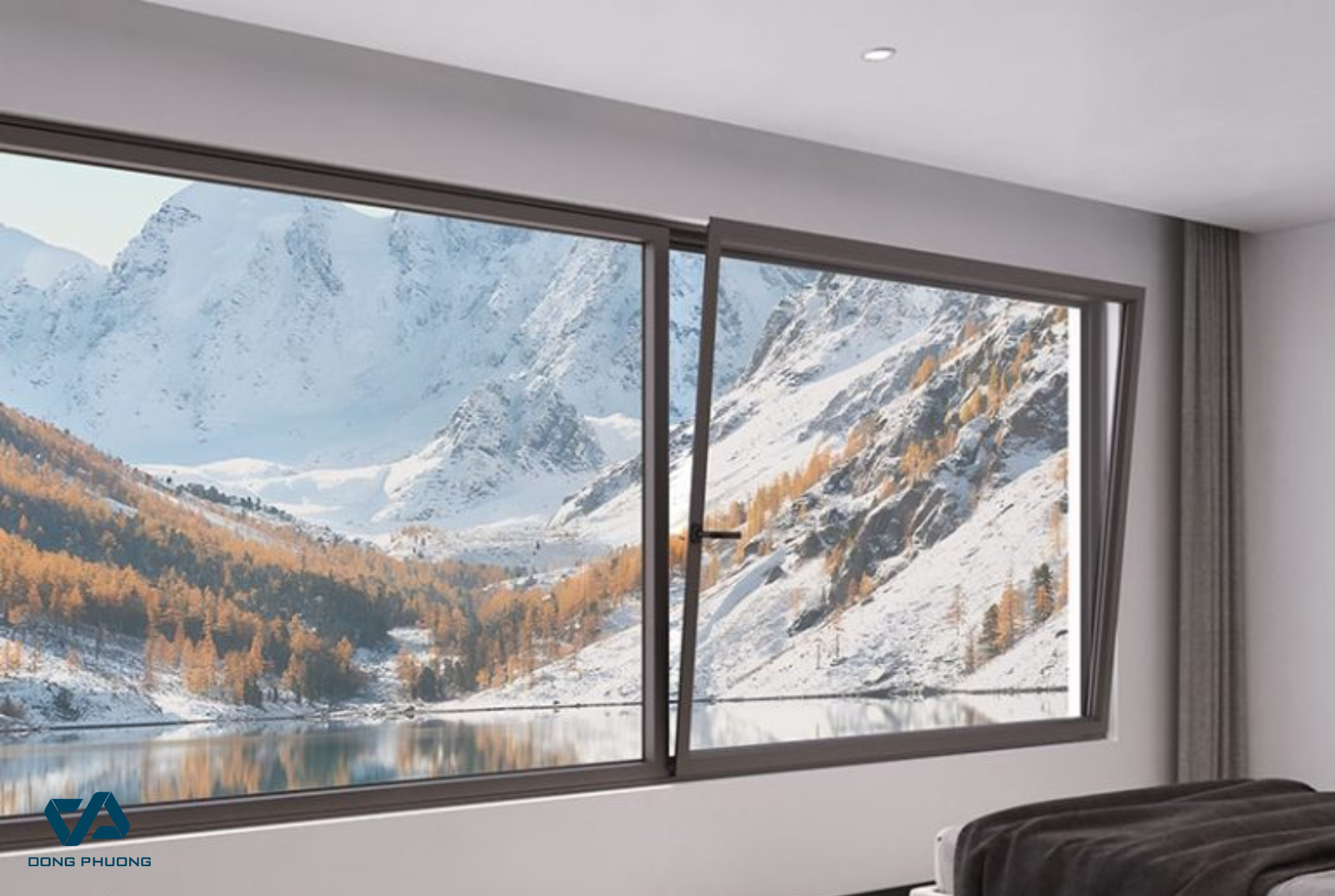 cửa sổ trượt lật Kenwin tiết kiệm thông gian, thông gió linh hoạt bằng cách mở lật